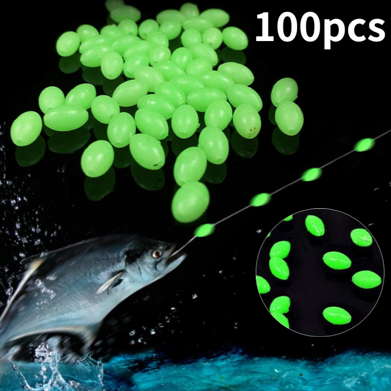 100pcs/lot Oval Night Luminous - огляд і ціна Fishing Lure Making Kit