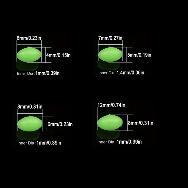 100pcs/lot Oval Night Luminous - огляд і ціна Fishing Lure Making Kit