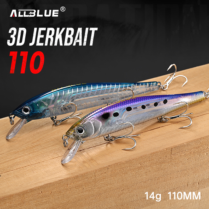 ALLBLUE 3D Jerkbait Wobbler Fi - огляд і ціна Fishing Lure Jerkbait