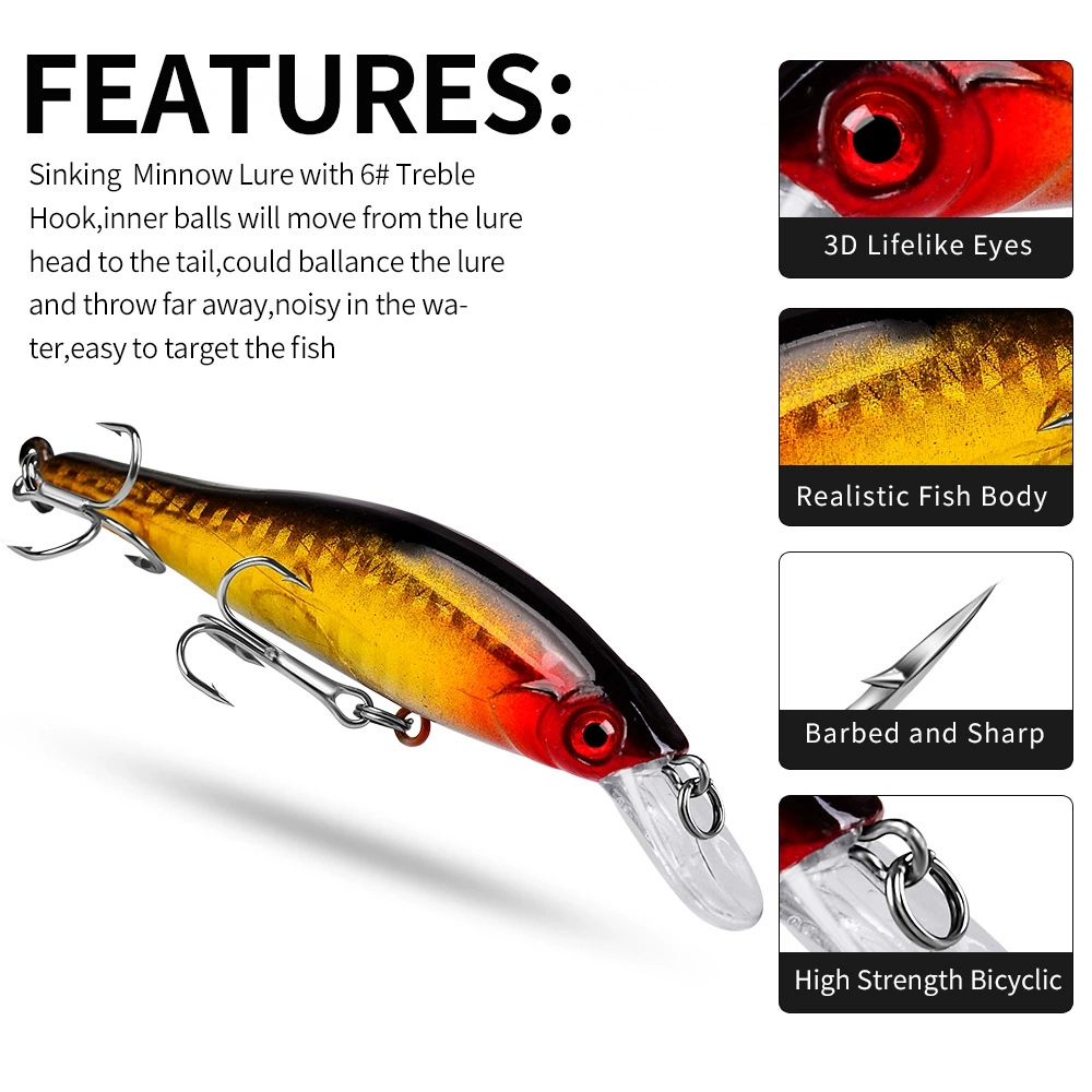 5 Colors Squid Sea Minnow Fish - огляд і ціна Fishing Lure Jerkbait