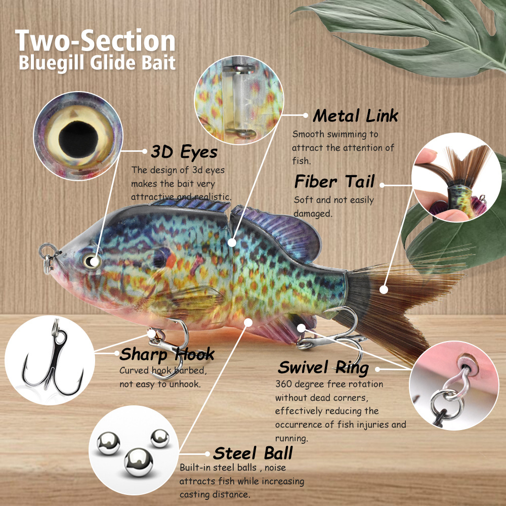 13Cm/33G Bionic Two-Section Ha - огляд і ціна Fishing Lure Swimbait